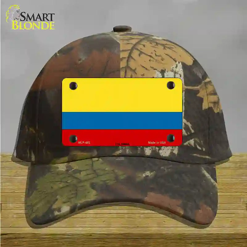 Colombia Flag Novelty License Plate Hat Cotton / Camoflauge