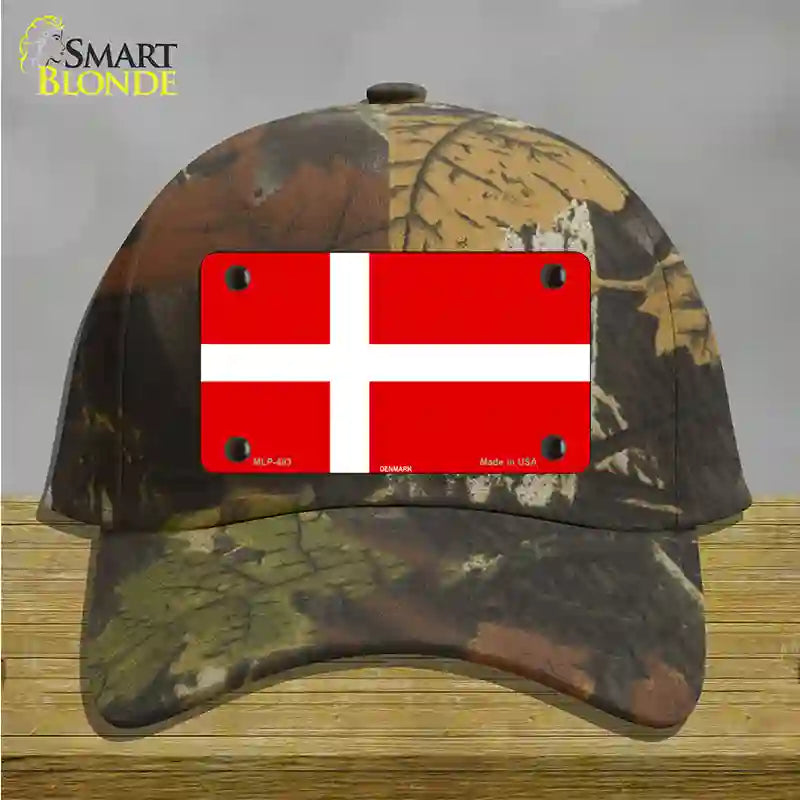 Denmark Flag Novelty License Plate Hat Cotton / Camoflauge