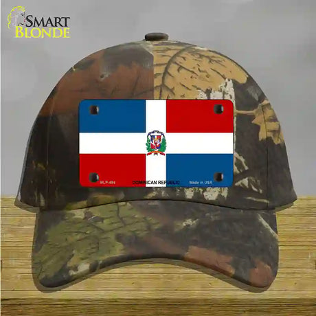 Dominican Republic Flag Novelty License Plate Hat Cotton / Camoflauge