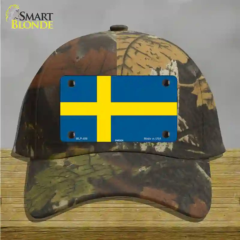 Sweden Flag Novelty License Plate Hat Cotton / Camoflauge