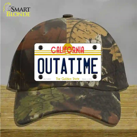 California Outtatime Novelty License Plate Hat Cotton / Camoflauge