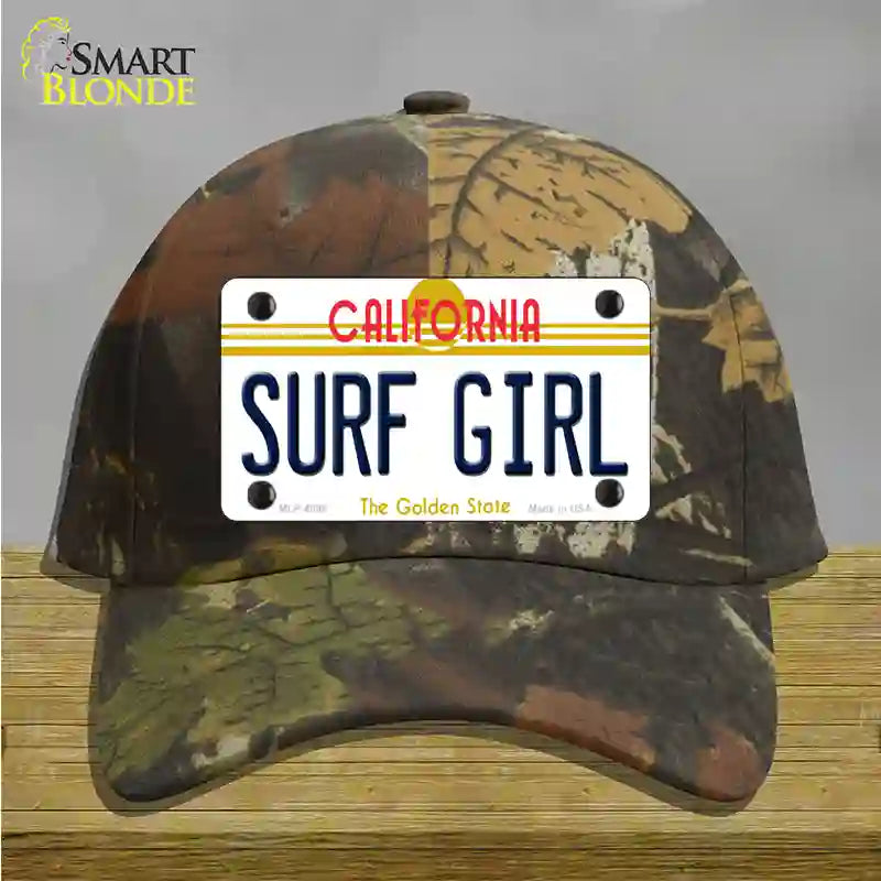 Surf Girl California Novelty License Plate Hat Cotton / Camoflauge