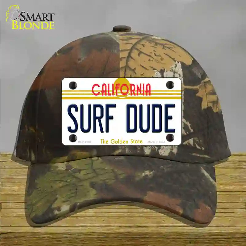 Surf Dude California Novelty License Plate Hat Cotton / Camoflauge