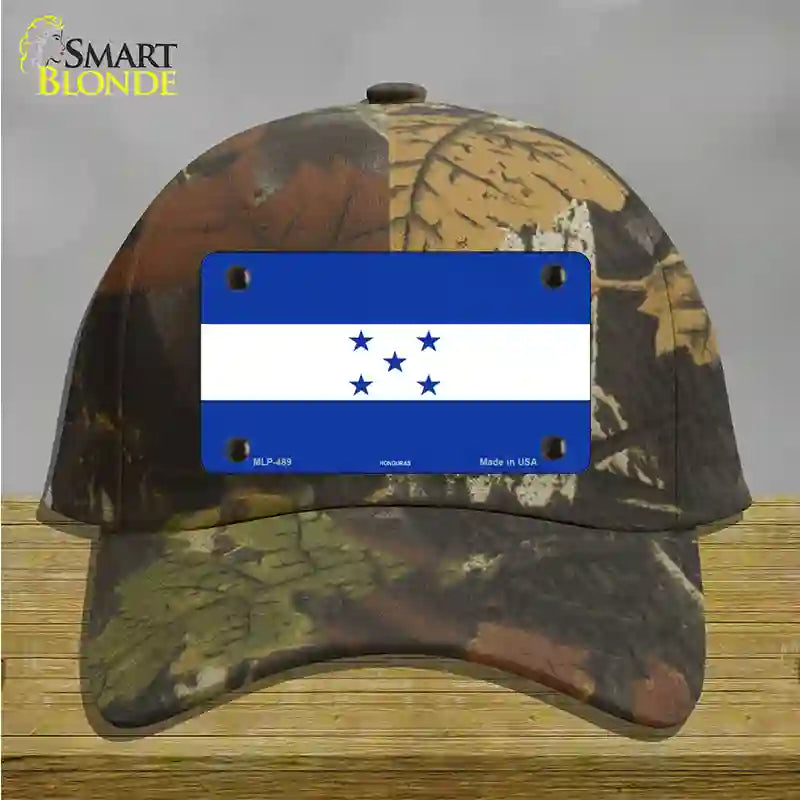 Honduras Flag Novelty License Plate Hat Cotton / Camoflauge