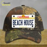 Beach House California Novelty License Plate Hat Cotton / Camoflauge