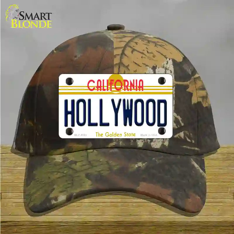 Hollywood California Novelty License Plate Hat Cotton / Camoflauge