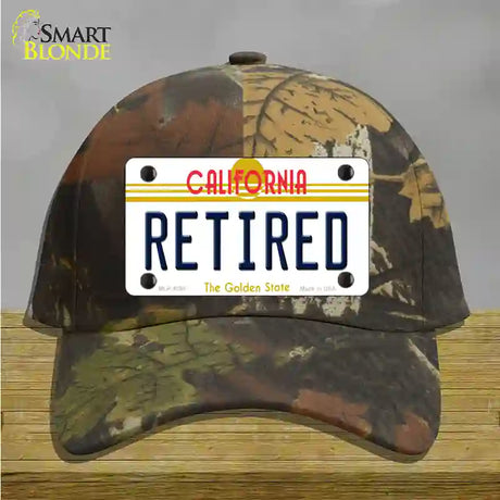 Retired California Novelty License Plate Hat Cotton / Camoflauge