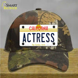 Actress California Novelty License Plate Hat Cotton / Camoflauge