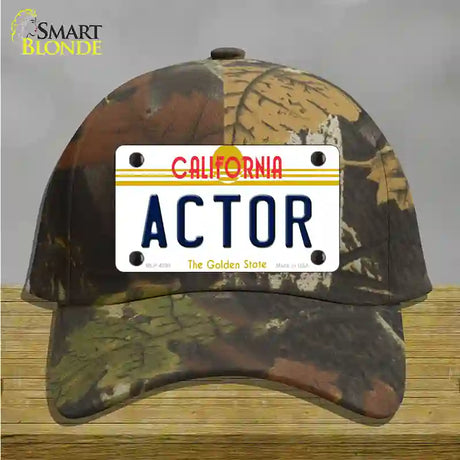 Actor California Novelty License Plate Hat Cotton / Camoflauge