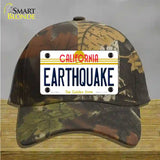 Earthquake California Novelty License Plate Hat Cotton / Camoflauge