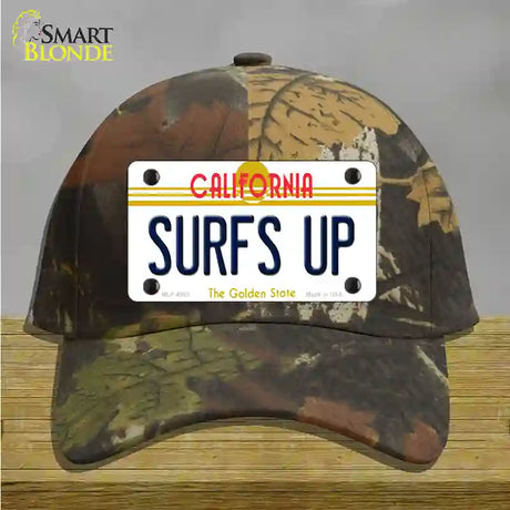 Surfs Up California Novelty License Plate Hat Cotton / Camoflauge