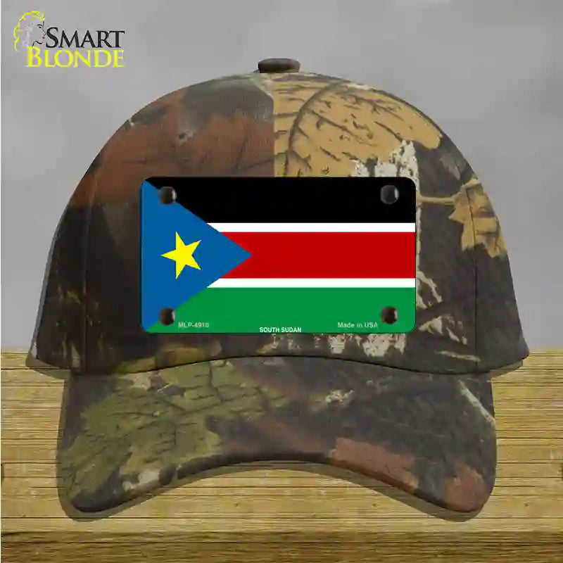 South Sudan Flag Novelty License Plate Hat Cotton / Camoflauge