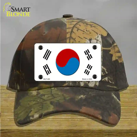 South Korea Flag Novelty License Plate Hat Cotton / Camoflauge