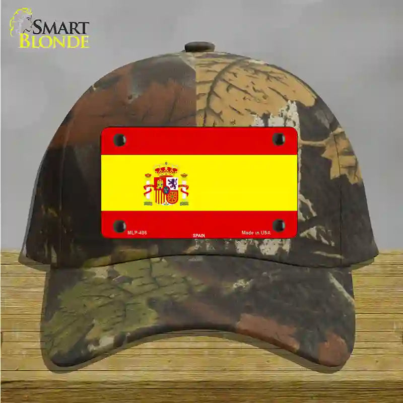 Spain Flag Novelty License Plate Hat Cotton / Camoflauge