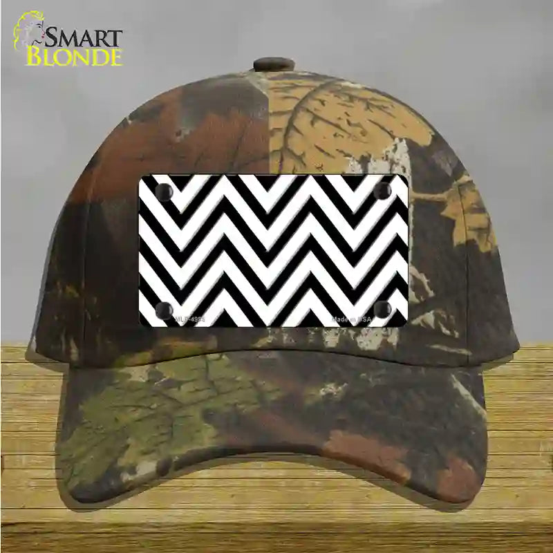 White Black Large Chevron Novelty License Plate Hat Cotton / Camoflauge