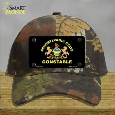 PA Constable Star Seal Novelty License Plate Hat Cotton / Camoflauge