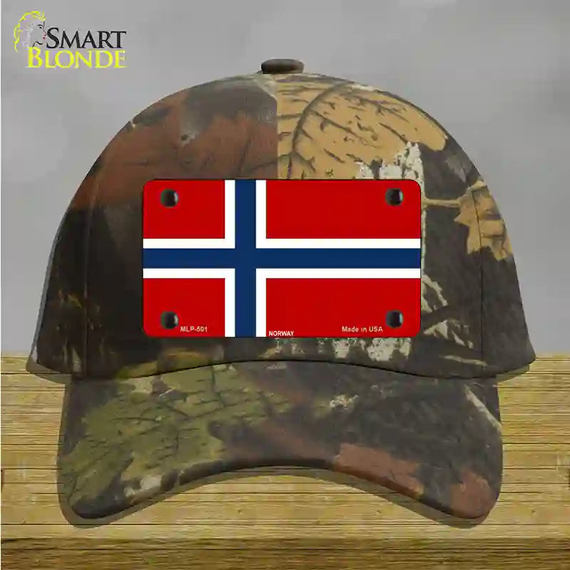 Norway Flag Novelty License Plate Hat Cotton / Camoflauge