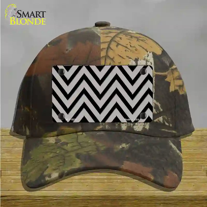 Grey Black Chevron Novelty License Plate Hat Cotton / Camoflauge