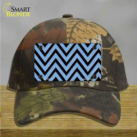 Light Blue Black Chevron Novelty License Plate Hat Cotton / Camoflauge