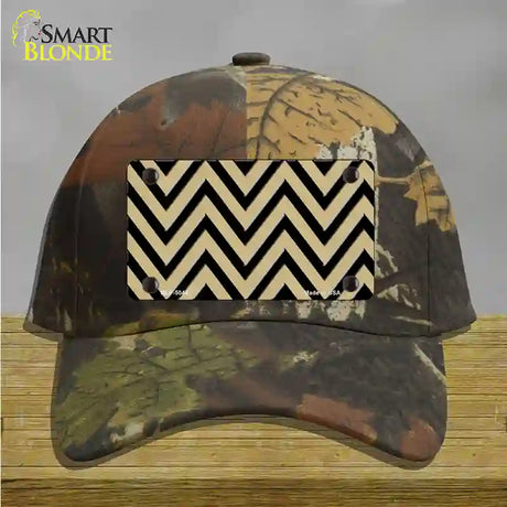 Gold Black Chevron Novelty License Plate Hat Cotton / Camoflauge