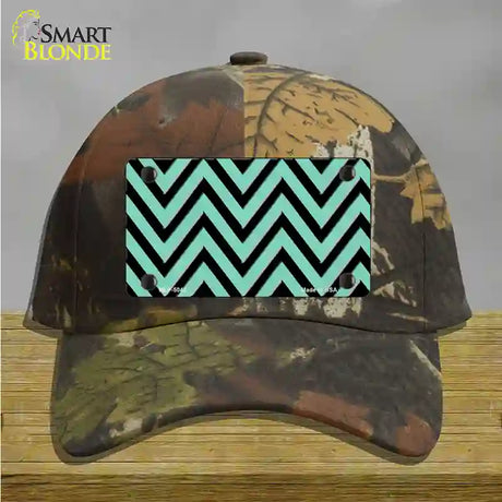 Mint Black Chevron Novelty License Plate Hat Cotton / Camoflauge