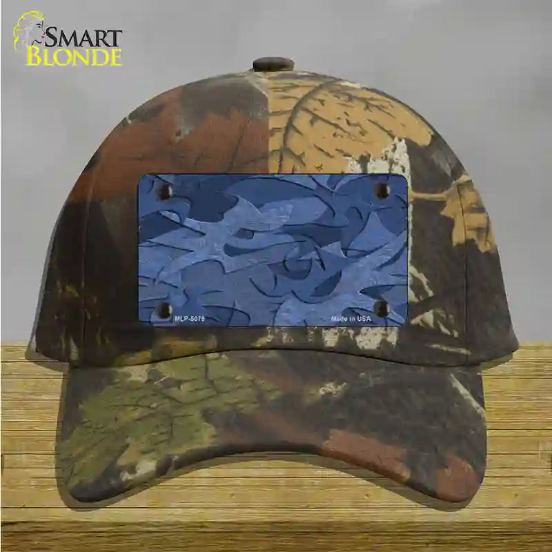 Camouflage Solid Blue Novelty License Plate Hat Cotton / Camoflauge