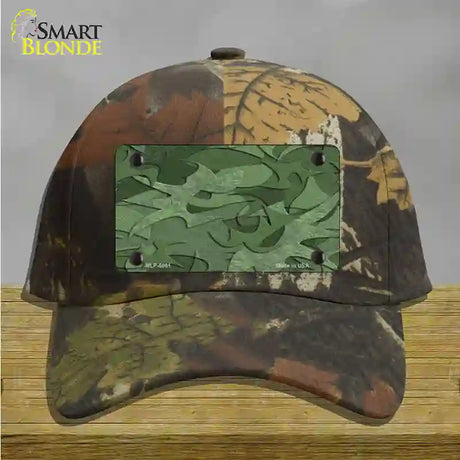 Green Camouflage Novelty License Plate Hat Cotton / Camoflauge