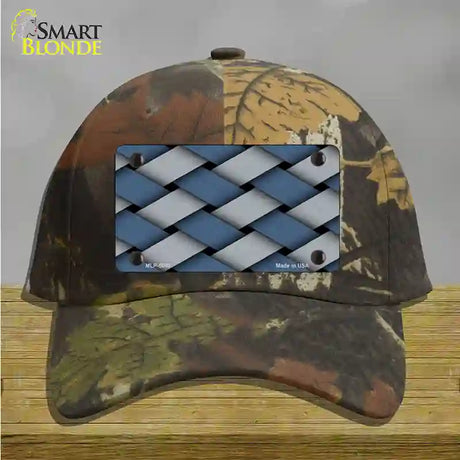 Weave Blue & Gray Novelty License Plate Hat Cotton / Camoflauge