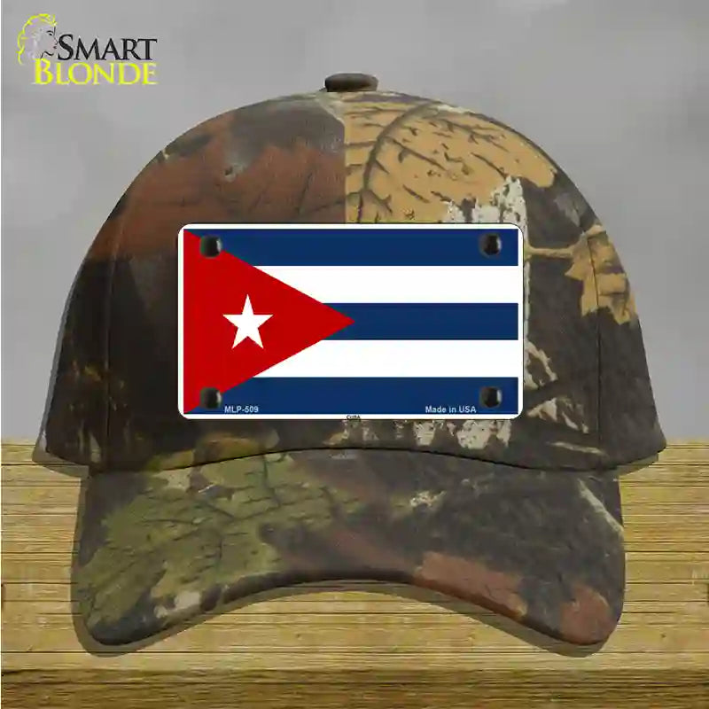 Cuba Flag Novelty License Plate Hat Cotton / Camoflauge