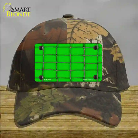 Web Green Novelty License Plate Hat Cotton / Camoflauge