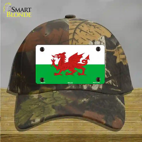 Wales Flag Novelty License Plate Hat Cotton / Camoflauge