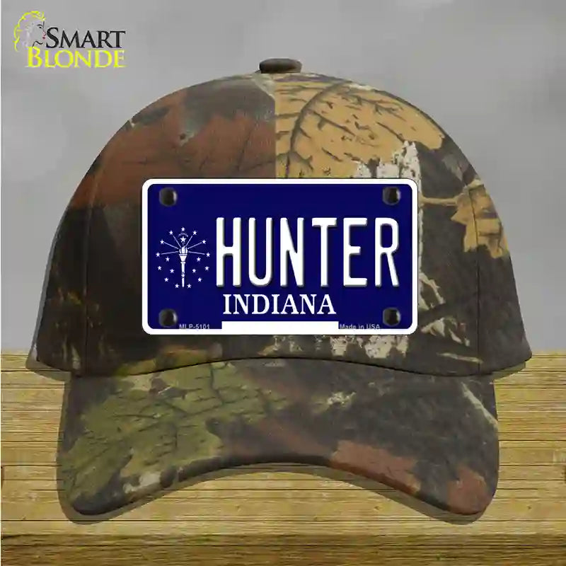 Hunter Indiana State Novelty License Plate Hat Cotton / Camoflauge