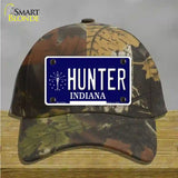 Hunter Indiana State Novelty License Plate Hat Cotton / Camoflauge