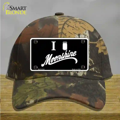 I Love Moonshine Novelty License Plate Hat Cotton / Camoflauge