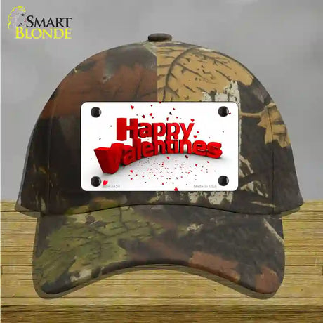 Happy Valentines Novelty License Plate Hat Cotton / Camoflauge