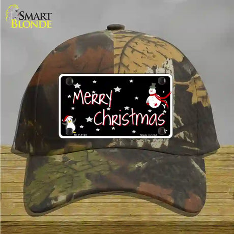 Merry Christmas Novelty License Plate Hat Cotton / Camoflauge