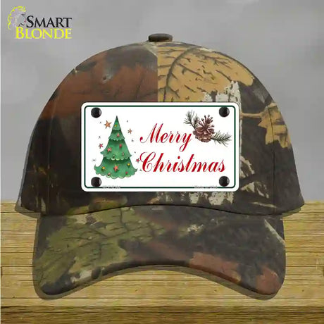 Merry Christmas Tree Novelty License Plate Hat Cotton / Camoflauge