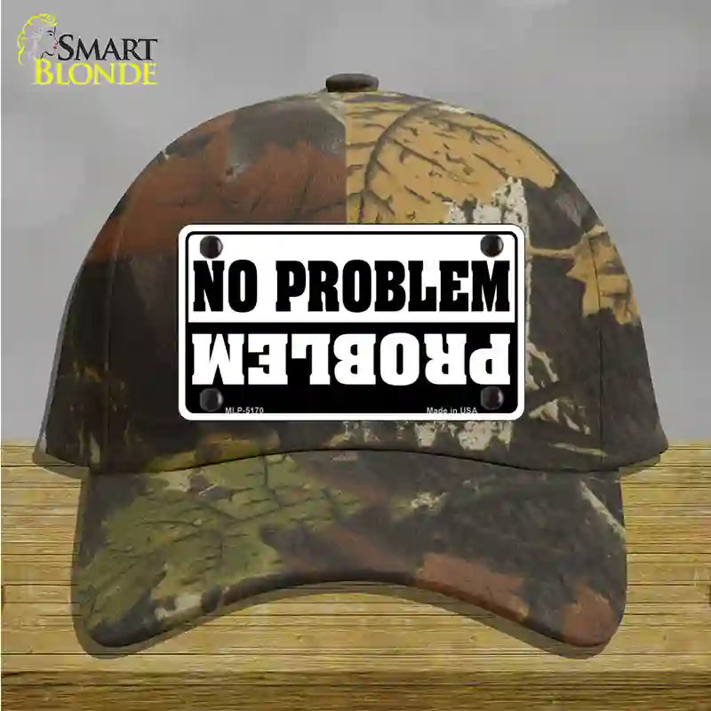 No Problem Novelty License Plate Hat Cotton / Camoflauge