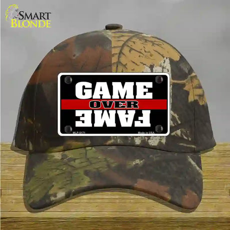 Game Over Fame Novelty License Plate Hat Cotton / Camoflauge