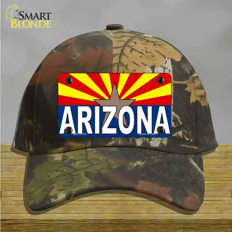 Arizona Flag White Arizona Novelty License Plate Hat Sign Cotton / Camoflauge