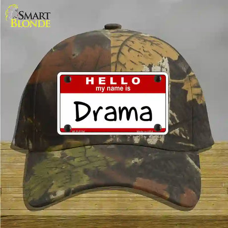 My Name Is Drama Novelty License Plate Hat Cotton / Camoflauge