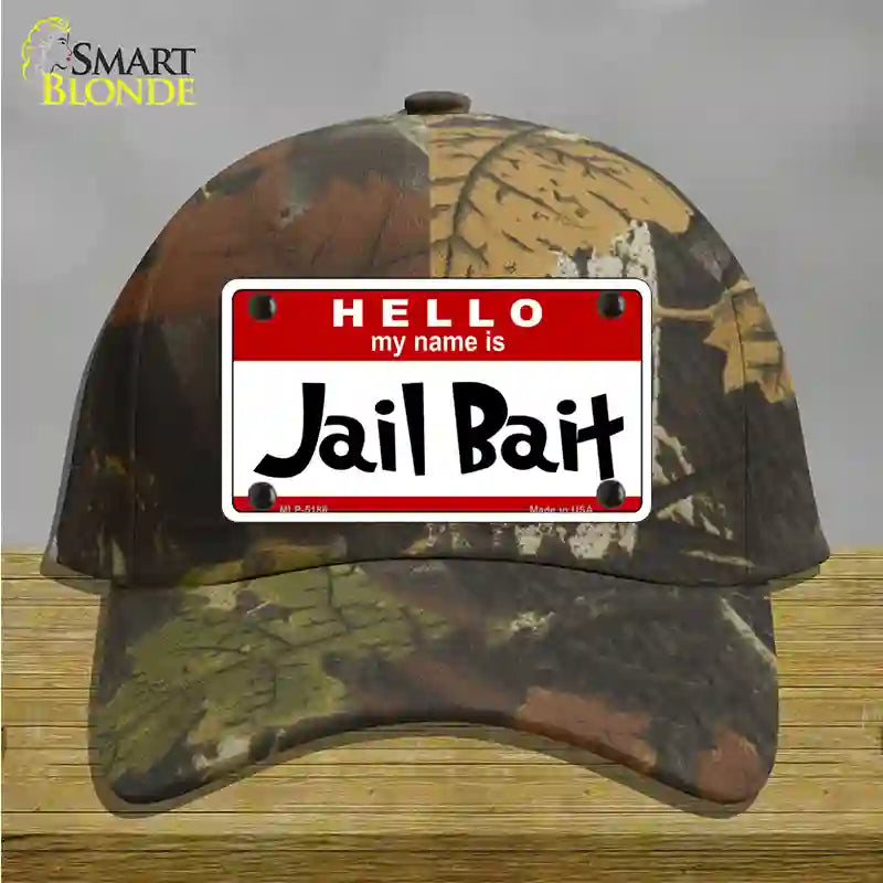 Jail Bait Novelty License Plate Hat Cotton / Camoflauge