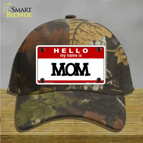 Mom Novelty License Plate Hat Cotton / Camoflauge