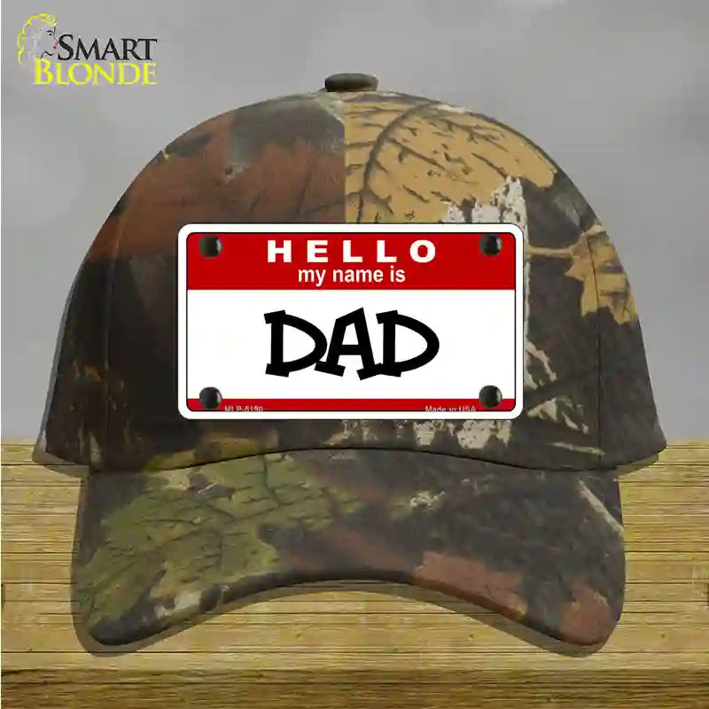 Dad Novelty License Plate Hat Cotton / Camoflauge