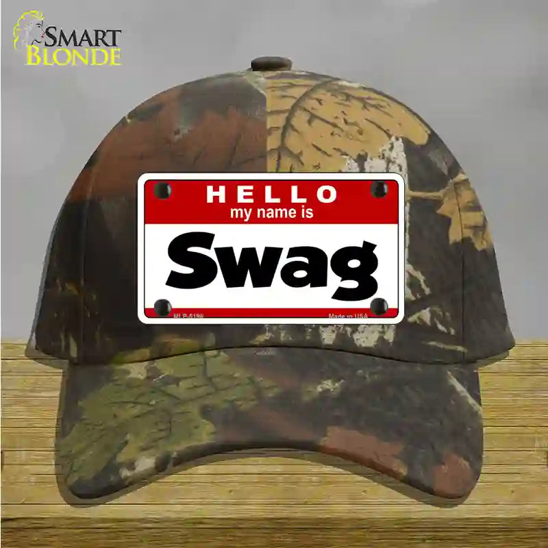 Swag Novelty License Plate Hat Cotton / Camoflauge