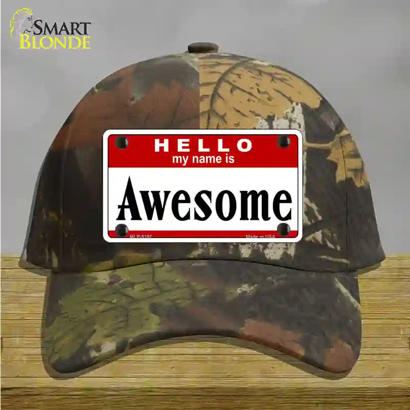 Awesome Novelty License Plate Hat Cotton / Camoflauge