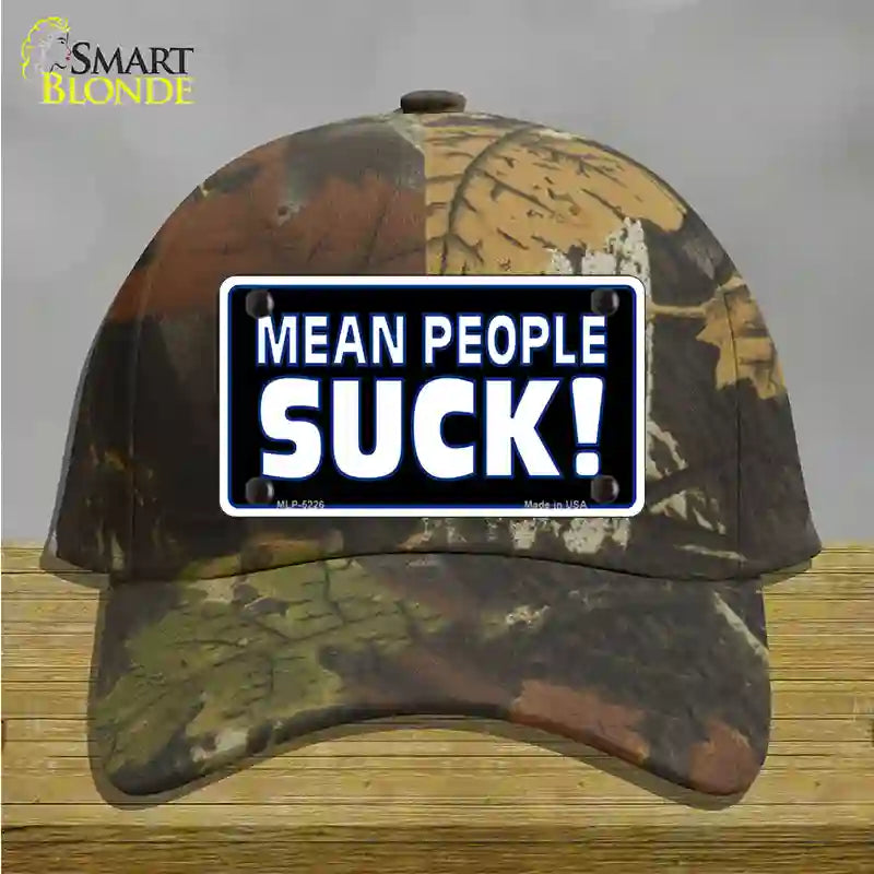 Mean People Suck Novelty License Plate Hat Cotton / Camoflauge