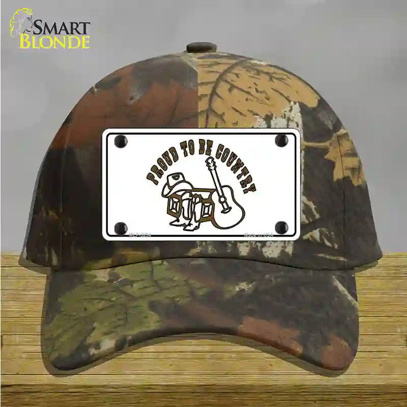 Proud to Be Country Novelty License Plate Hat Cotton / Camoflauge