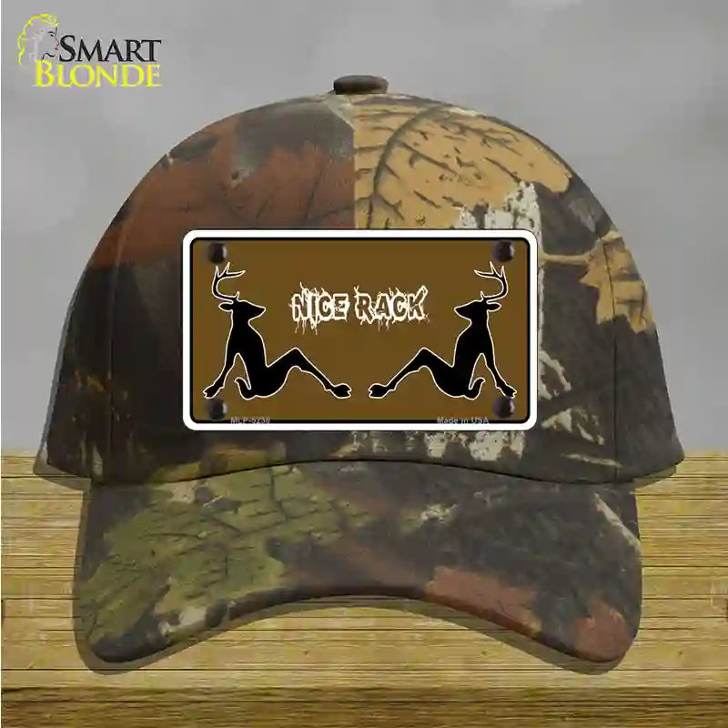 Nice Rack Deer Novelty License Plate Hat Cotton / Camoflauge