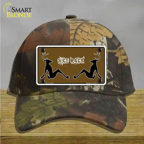 Nice Rack Deer Novelty License Plate Hat Cotton / Camoflauge